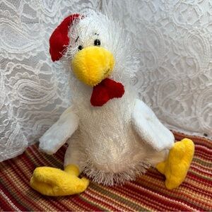 GANZ Webkinz White Chicken Plush Stuffed Animal Cute and Cuddly